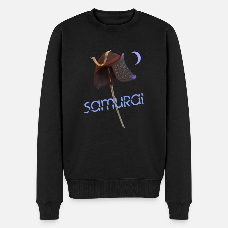 Casque de samouraï et Katana - Pull Premium bio Homme - noir