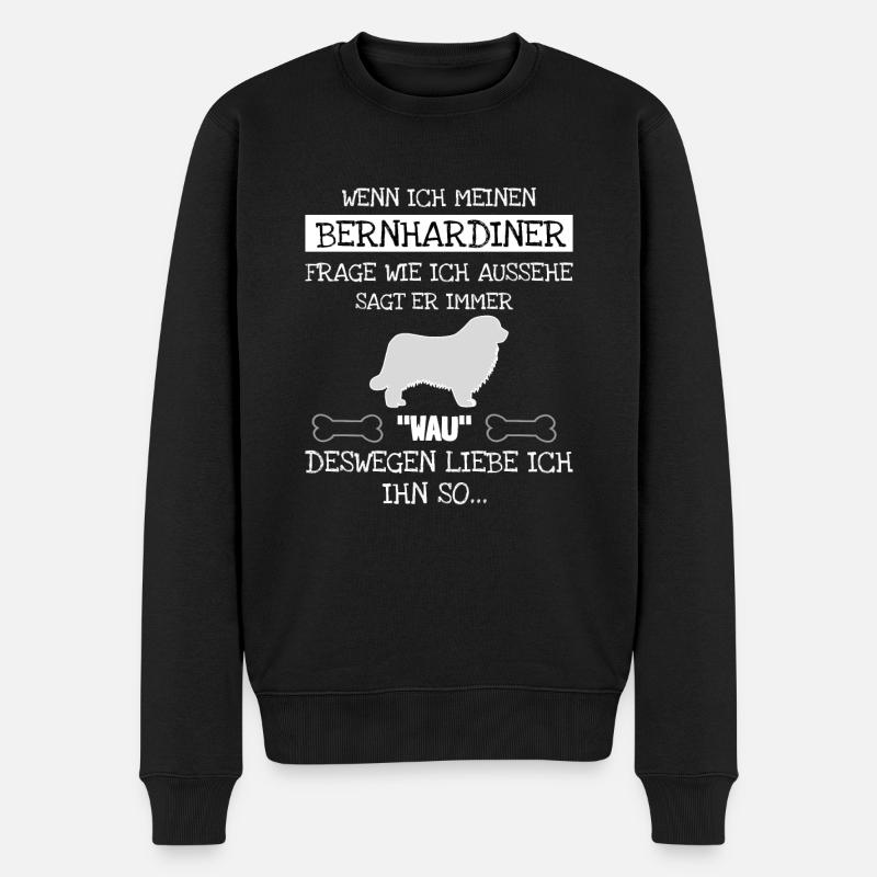 Bernhardiner - Männer Premium Bio Pullover - Schwarz