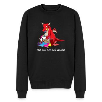 Drachen Wie Das Letzte Drache frisst Einhorn - Männer Premium Bio Pullover - Schwarz - Vorne - Nico (187cm)
