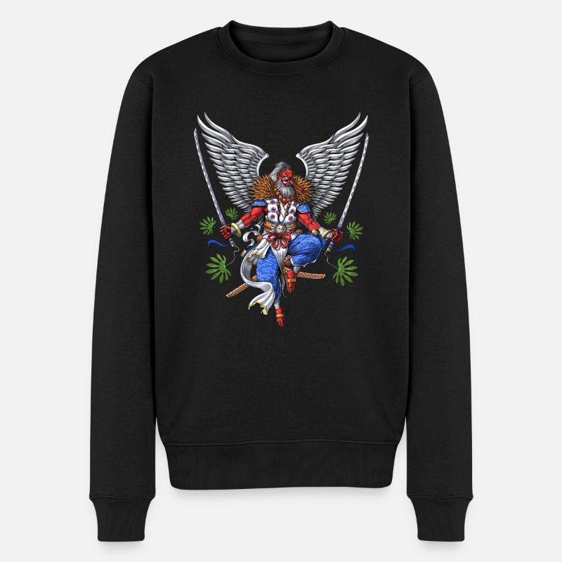 Tengu Samouraï japonais - Pull Premium bio Homme - noir