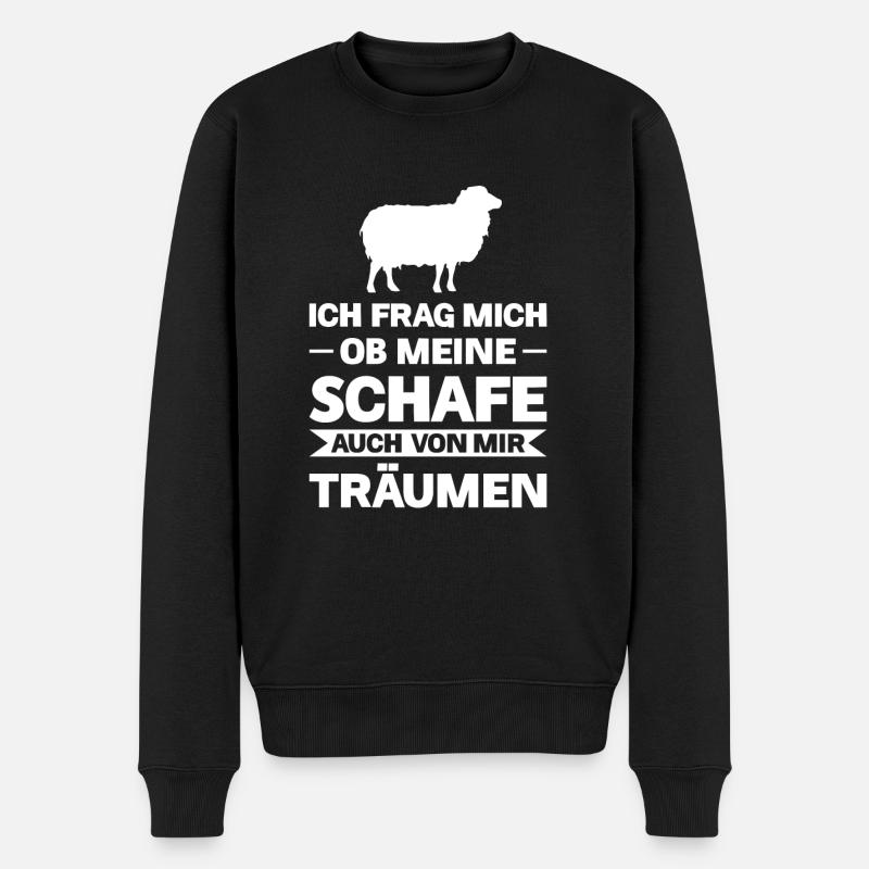 Schafe Schaf Schäfer Geschenk - Männer Premium Bio Pullover - Schwarz