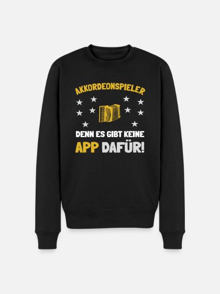 Musikinstrument Akkordeon - Männer Premium Bio Pullover - Schwarz