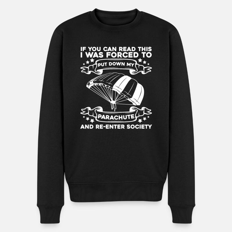 Parachutisme Parachutiste Sky Diving - Pull Premium bio Homme - noir