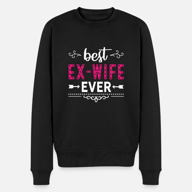 Beste Ex-Frau, die jemals geschieden wurde - Männer Premium Bio Pullover - Schwarz