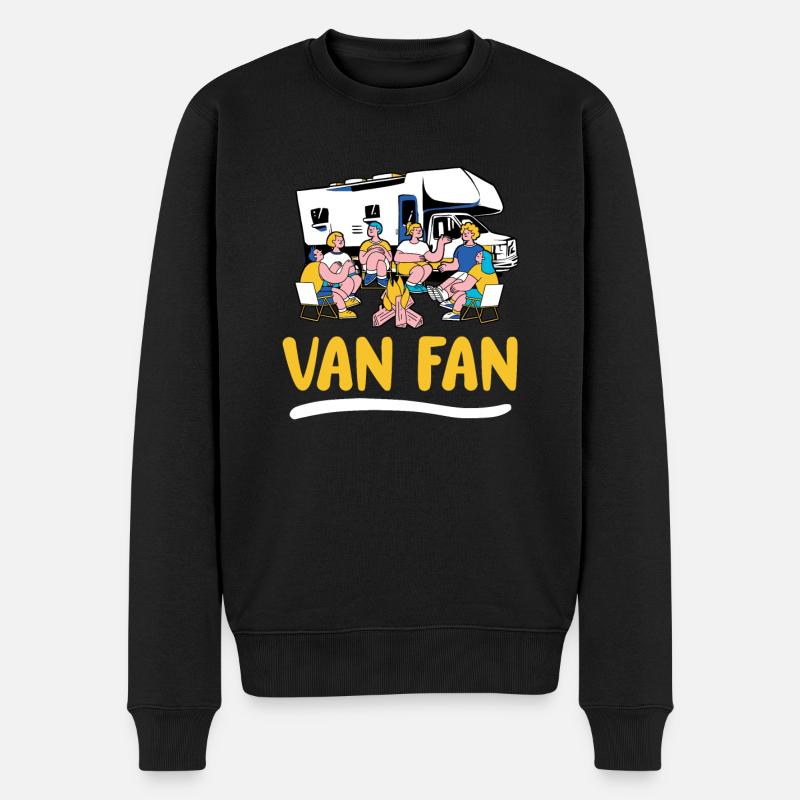 Wohnwagen Wohnmobil Caravan Camper - Männer Premium Bio Pullover - Schwarz