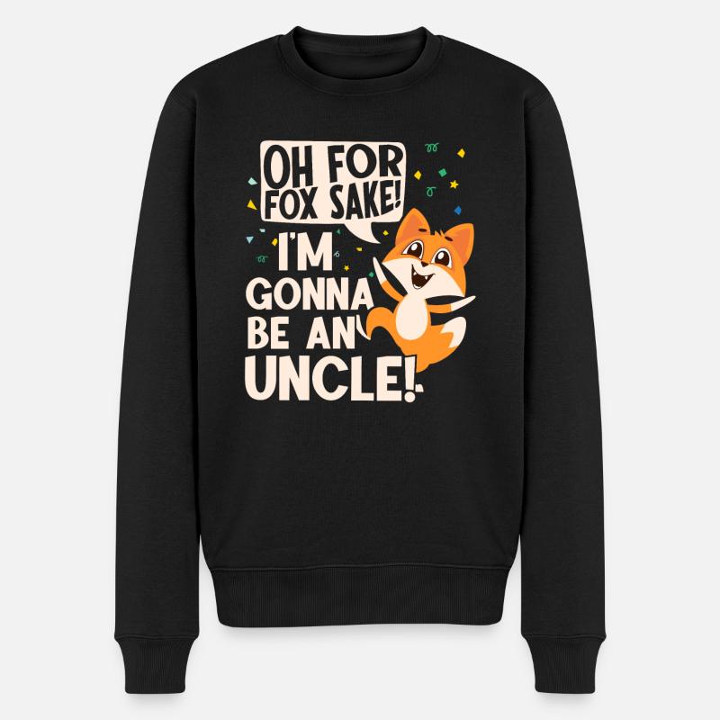 Ich Werde Onkel Stolz - Männer Premium Bio Pullover - Schwarz