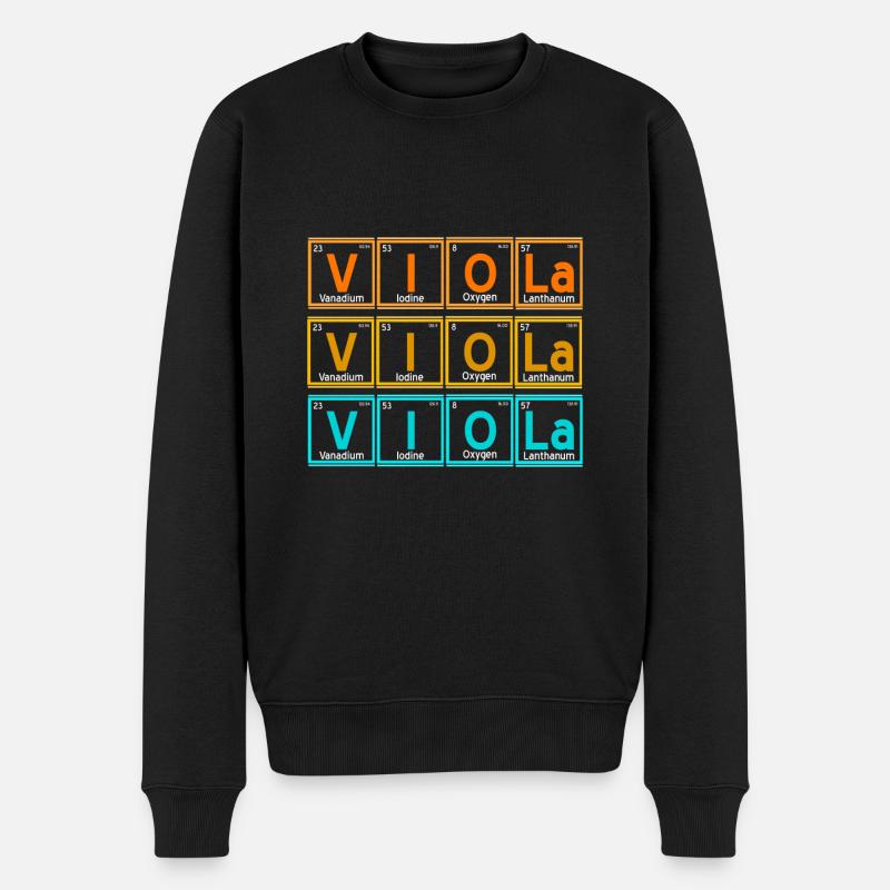 Viola - periodensystem - Männer Premium Bio Pullover - Schwarz
