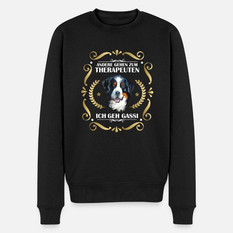 Berner Sennenhund Sennenhund Sprüche - Männer Premium Bio Pullover - Schwarz