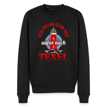 Texel Leuchtturm Holland Insel - Männer Premium Bio Pullover - Schwarz - Vorne - Nico (187cm)