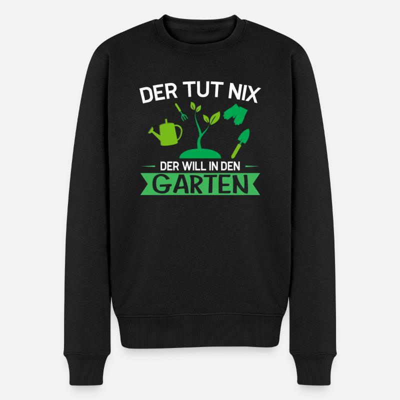 Gartenarbeit Garten Gärtner Geschenk - Männer Premium Bio Pullover - Schwarz