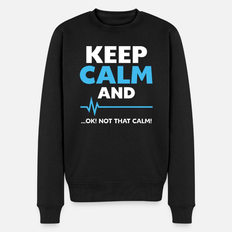 Lustiger Rettungsdienst Spruch Sanitäter - Männer Premium Bio Pullover - Schwarz