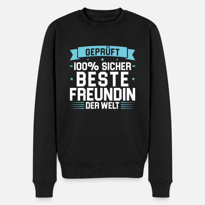 Bester Freund Freundschaft Freunde Geschenk - Männer Premium Bio Pullover - Schwarz