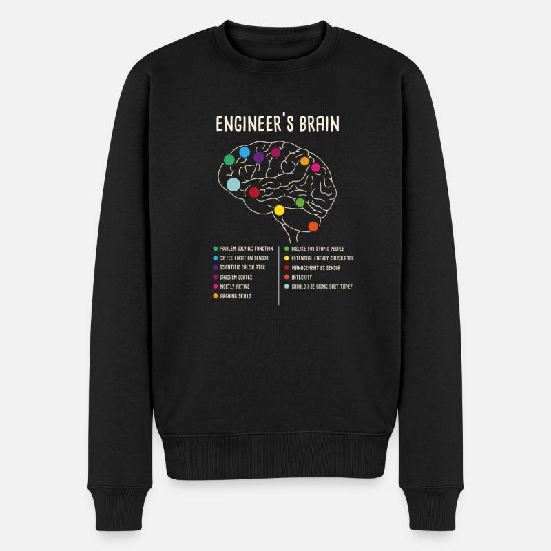 Engineering Games Process Engineer's Brain - Männer Premium Bio Pullover - Schwarz