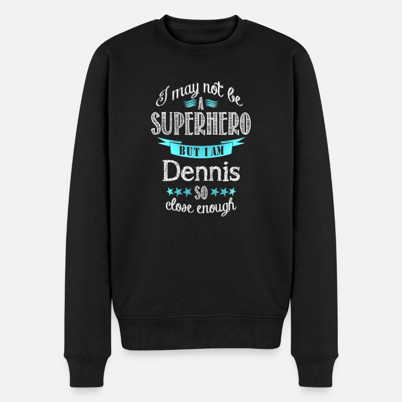Dennis - Männer Premium Bio Pullover - Schwarz