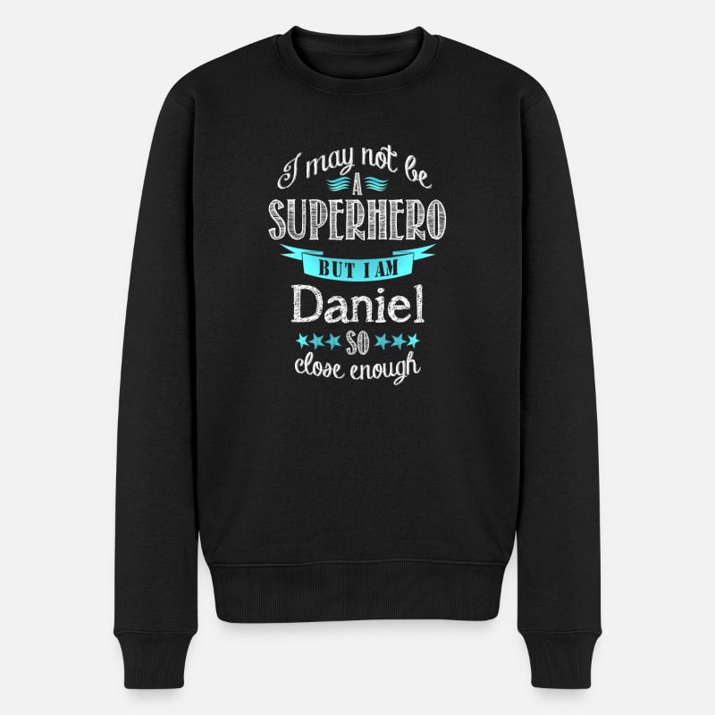Daniel - Männer Premium Bio Pullover - Schwarz