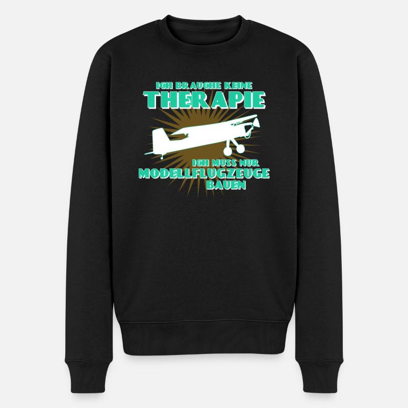 Modellflug Modellflieger Modellflugzeug - Männer Premium Bio Pullover - Schwarz