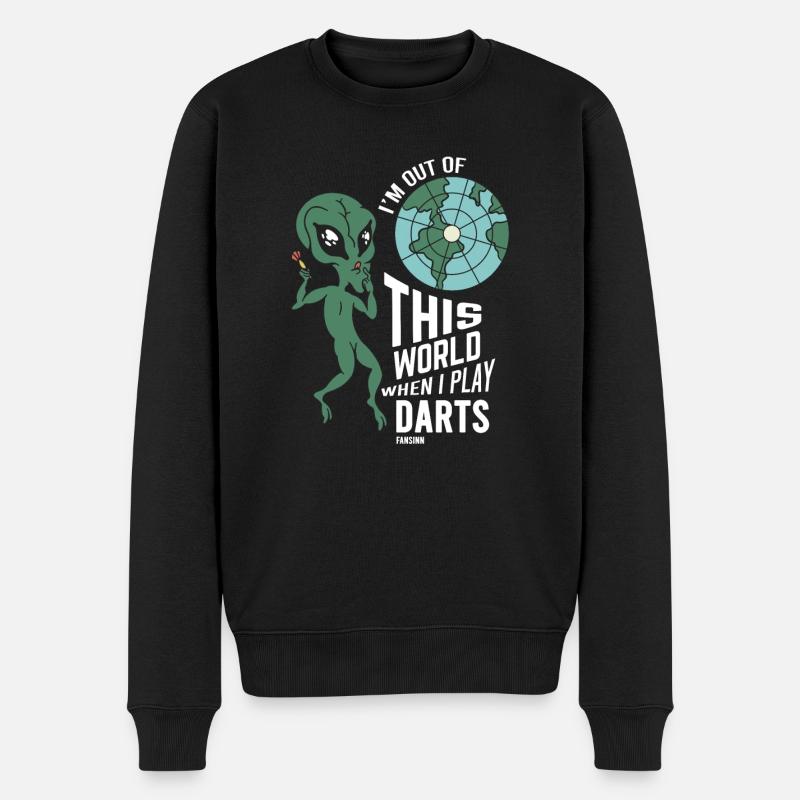 Darts - Männer Premium Bio Pullover - Schwarz