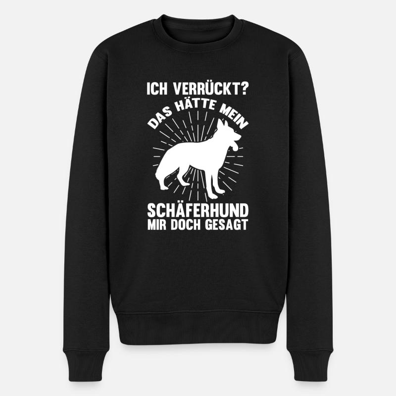Schäferhund - Männer Premium Bio Pullover - Schwarz