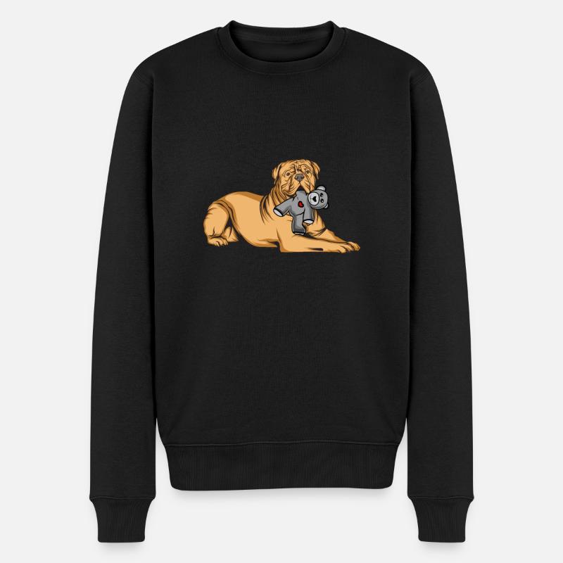 Bordeauxdogge - Männer Premium Bio Pullover - Schwarz