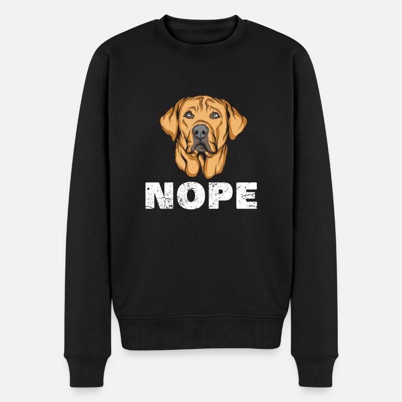 Hunde Spruch Hunderasse Broholmer - Männer Premium Bio Pullover - Schwarz