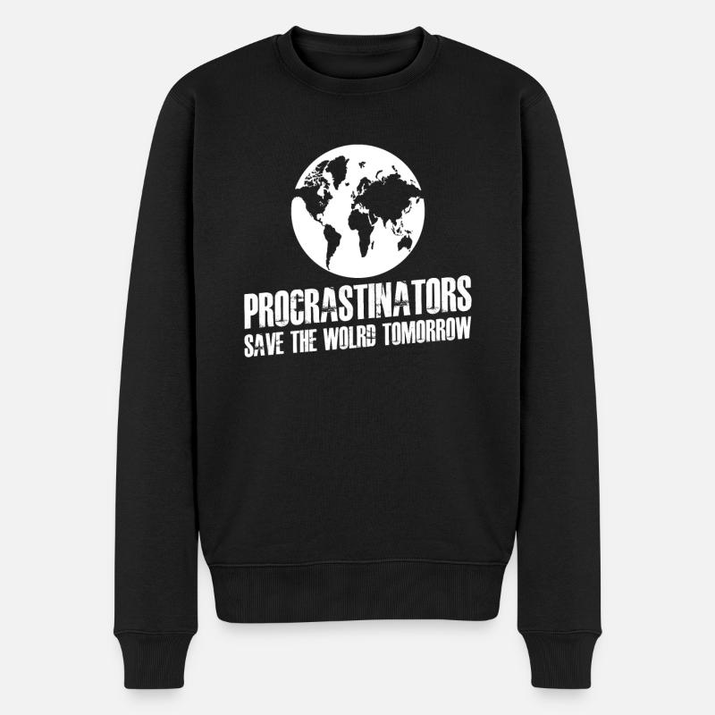 Procrastinators Study Procrastinating - Men's Premium Organic Jumper - black