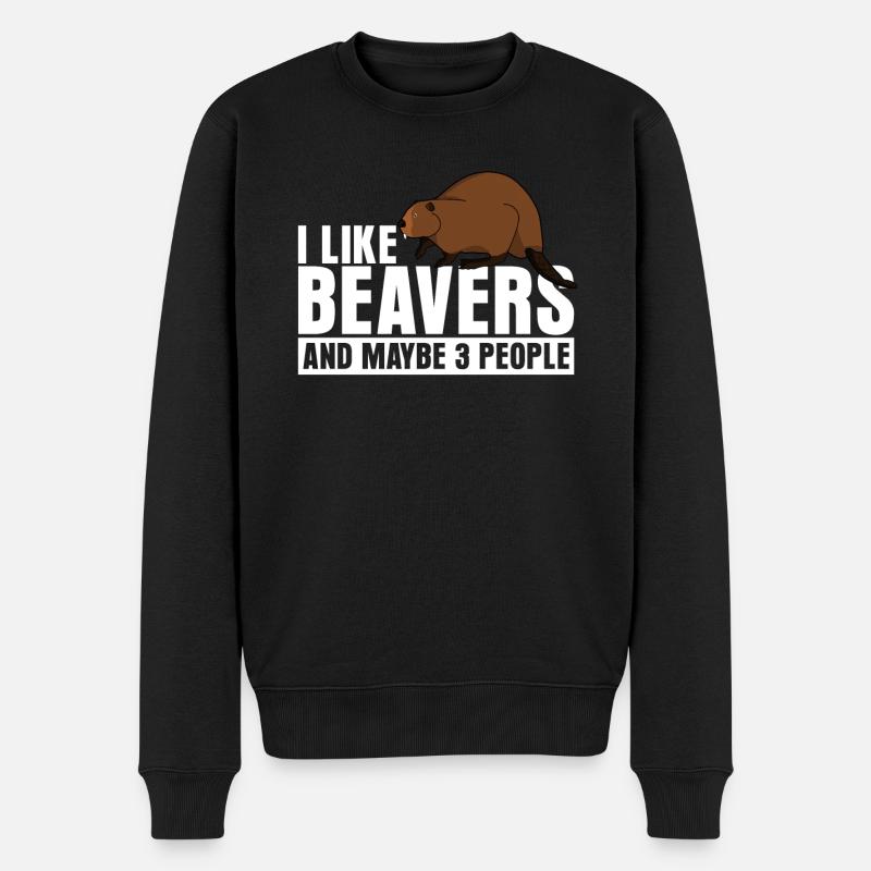 Dicton castor - Pull Premium bio Homme - noir