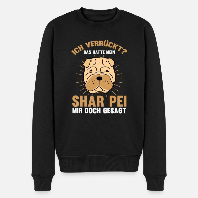 Shar Pei - Männer Premium Bio Pullover - Schwarz