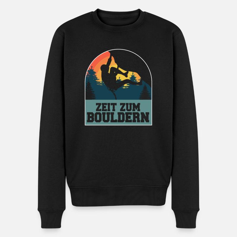 Bouldern - Männer Premium Bio Pullover - Schwarz