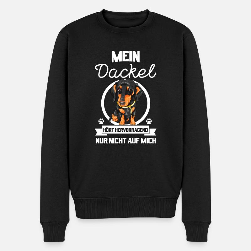 Teckel Cadeau Teckel - Pull Premium bio Homme - noir