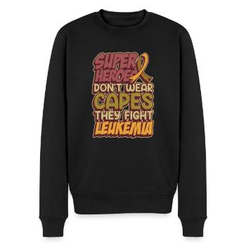Les super-héros luttent contre la leucémie - Pull Premium bio Homme - noir - Devant - Nico (187cm)