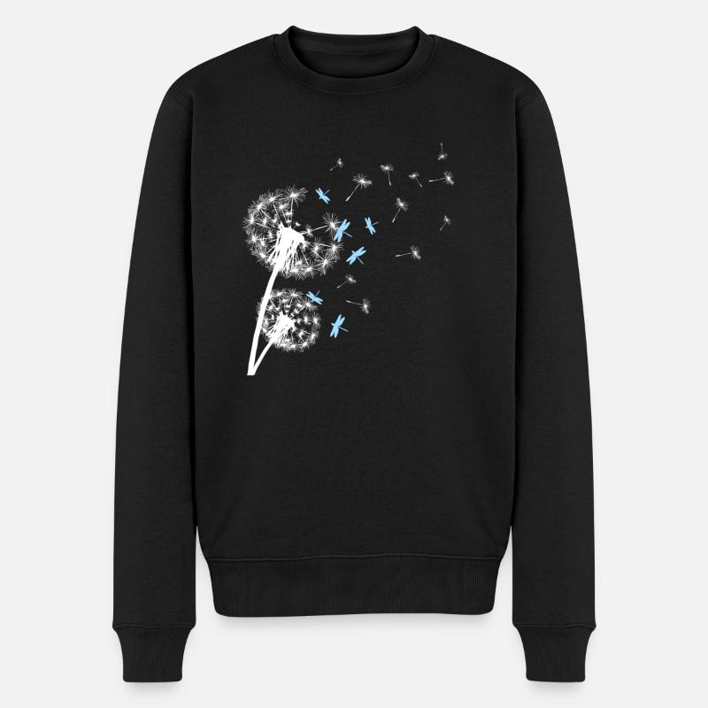 Libellule Pissenlit Libellules Libellules - Pull Premium bio Homme - noir