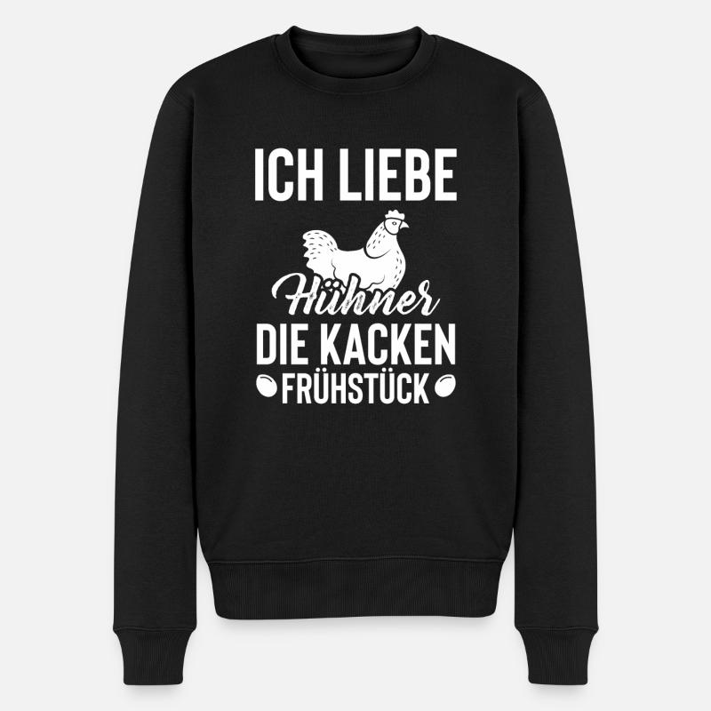 Hühner Bauernhof Eier Geburtstag Weihnachten Idee - Männer Premium Bio Pullover - Schwarz