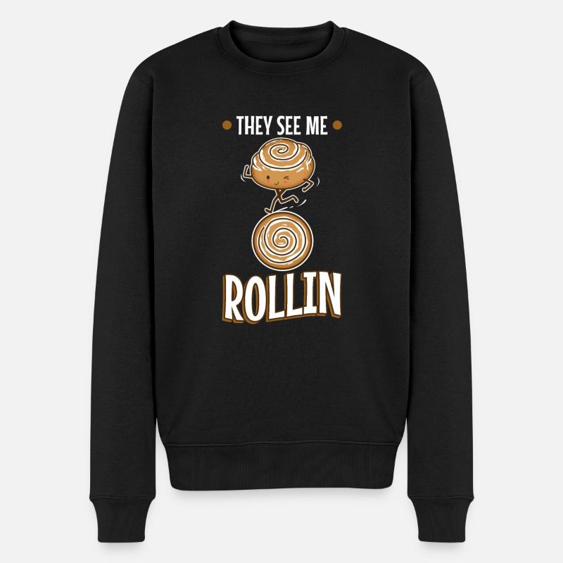 They see me rollin - Männer Premium Bio Pullover - Schwarz