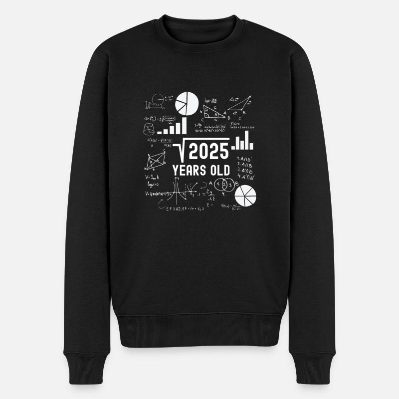 45. Geburtstag Wurzel aus 2025 Geburtstagsgeschenk - Männer Premium Bio Pullover - Schwarz