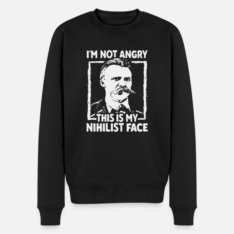 Philosophie Nietzsche Nihilismus Student - Männer Premium Bio Pullover - Schwarz