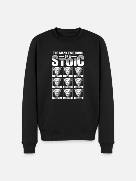 Stoïcijnse filosoof Marcus Aurelius Stoïcijns - Mannen Premium Bio sweater - zwart