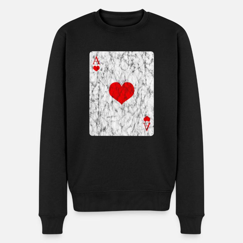 As de Cœurs 6 - Pull Premium bio Homme - noir