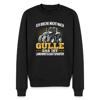 Ich Rieche Nicht Nach Gülle Das Ist Landwirtschaft - Männer Premium Bio Pullover - Schwarz - Vorne - Nico (187cm)