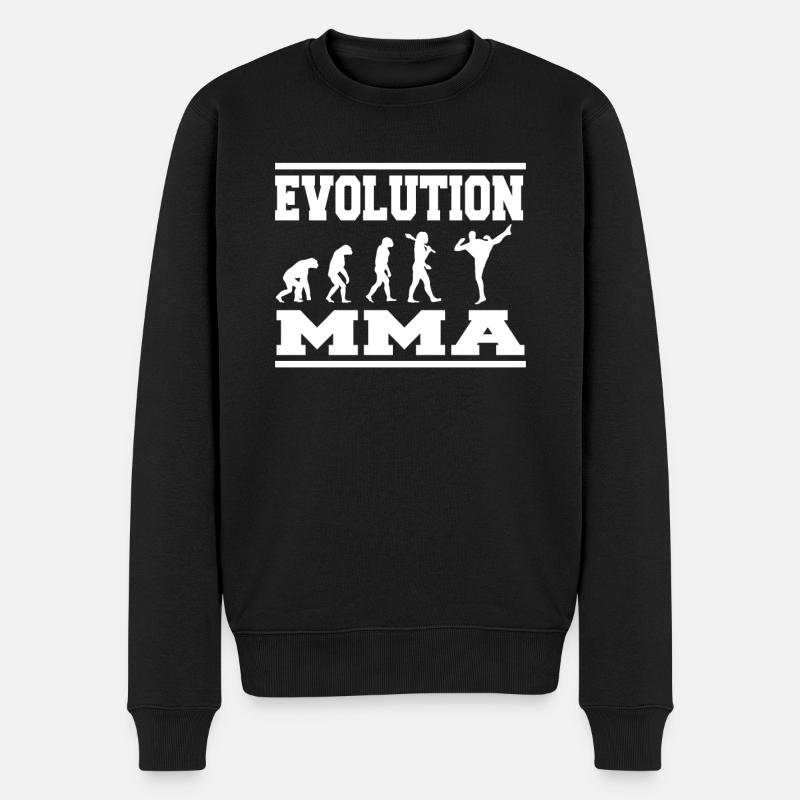 Evolution Mma - Männer Premium Bio Pullover - Schwarz