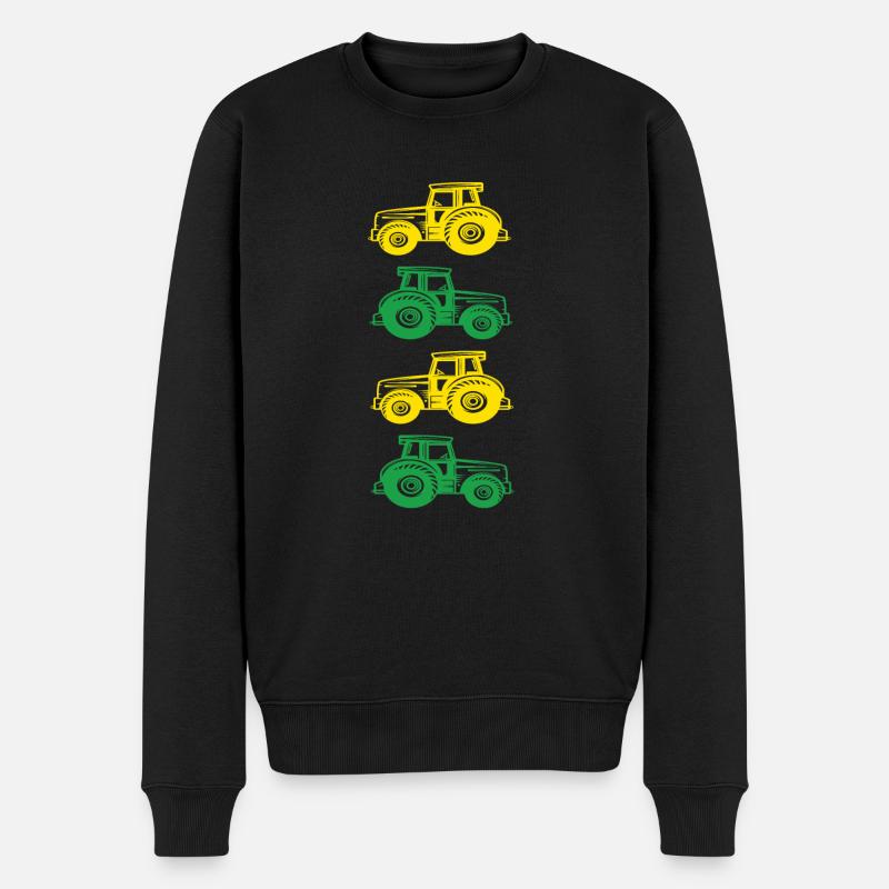 Traktor - Männer Premium Bio Pullover - Schwarz
