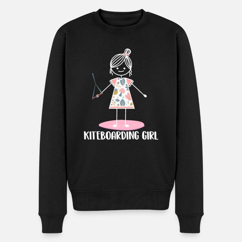Kitesurf Kiteboard Kite Kite Kiten - Pull Premium bio Homme - noir