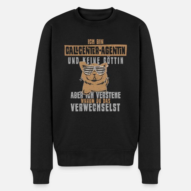 Callcenter-Agentin Geschenk Beruf Designs für Koll - Männer Premium Bio Pullover - Schwarz