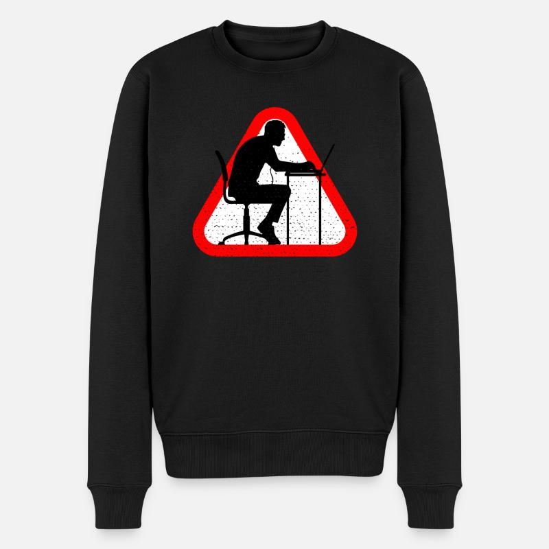 Attention Web Developer - Men's Premium Organic Jumper - black