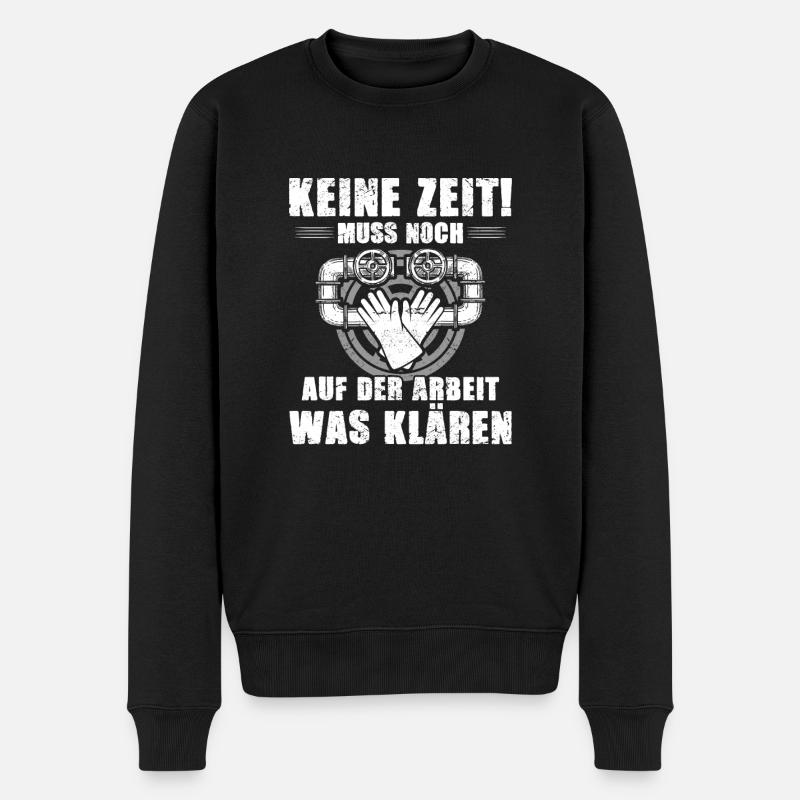 Abwassertechniker keine Zeit klären Kläranlage - Männer Premium Bio Pullover - Schwarz