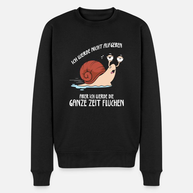 Ich Werde Nicht Aufgeben Läufer Schnecke Laufen - Männer Premium Bio Pullover - Schwarz