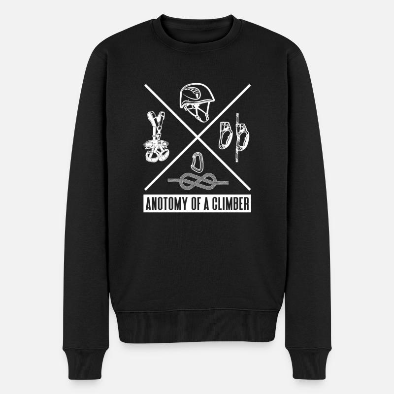 Escalade Alpinisme Grimpeurs - Pull Premium bio Homme - noir