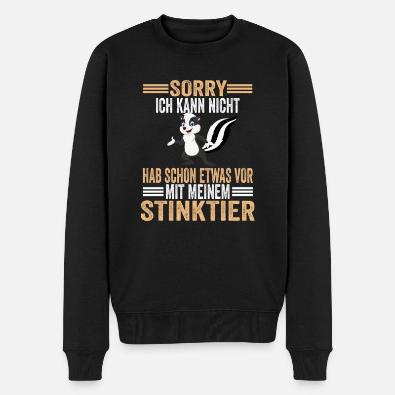 Stinktier Stinktiere - Männer Premium Bio Pullover - Schwarz