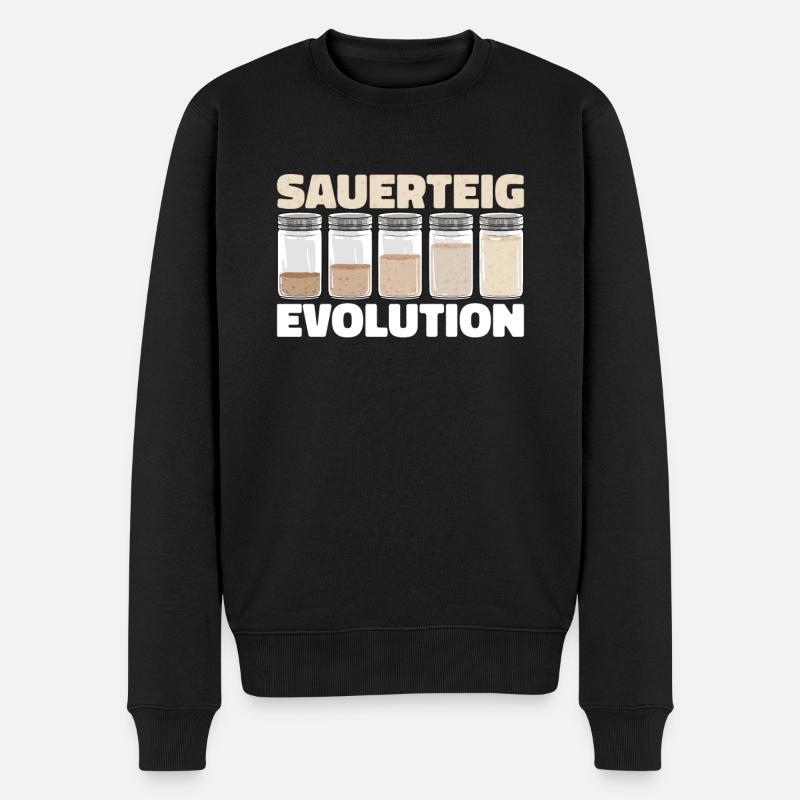 Bäcker Bäckerei Pan Sauerteig Evolution - Männer Premium Bio Pullover - Schwarz