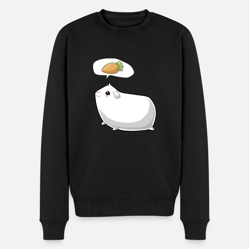 Meerschweinchen Mama Papa Lustiges - Männer Premium Bio Pullover - Schwarz