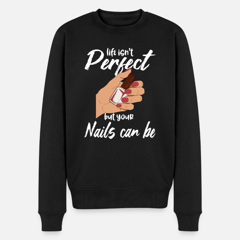 Nageltechniker Fingernägel - Männer Premium Bio Pullover - Schwarz
